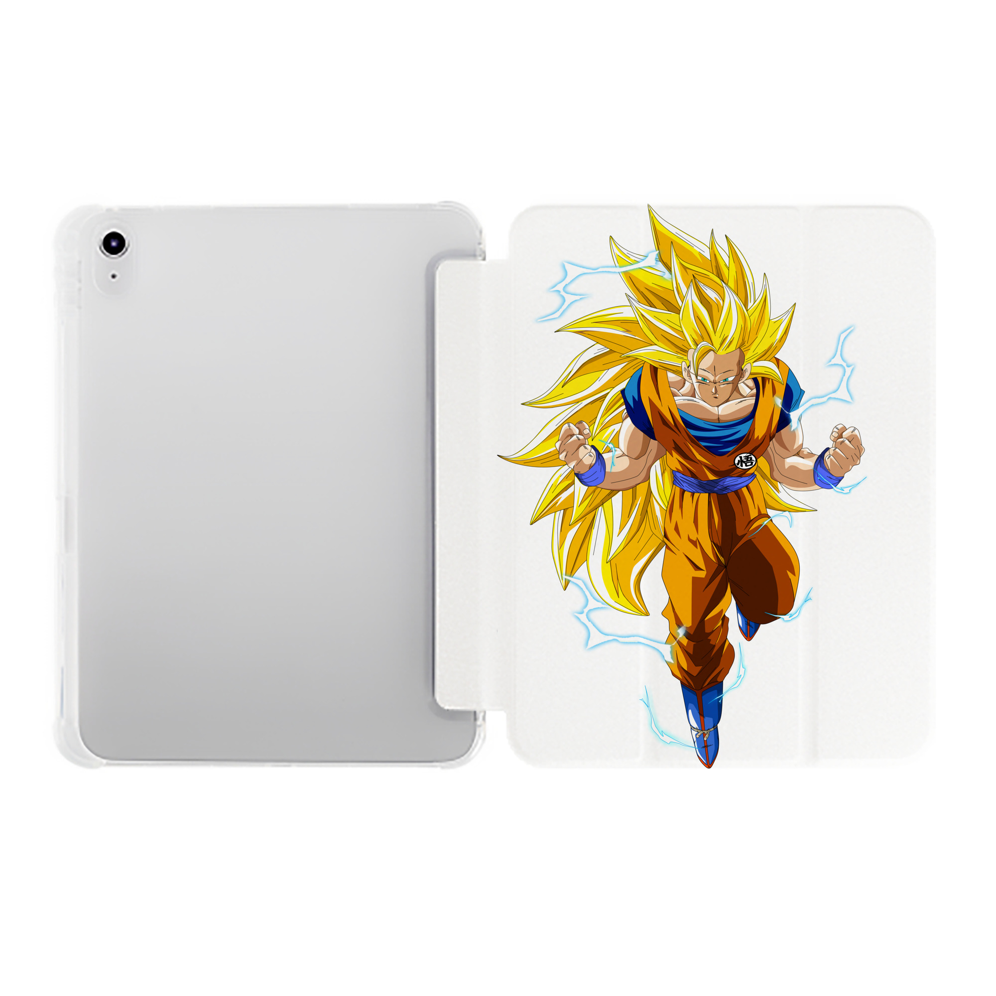 （画像用） ドラゴンボール 孫悟空（そん ごくう）Son Goku カカロット DRAGON BALL Kakarotto IPad ケース ペン収納付き 三つ折りスタンド PUレザー×シリコン 対応機種9.5/10.5/10.9インチ